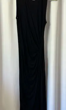 NWT  Black Sleeveless Tank Top Midi Summer Sun Dress Size Medium