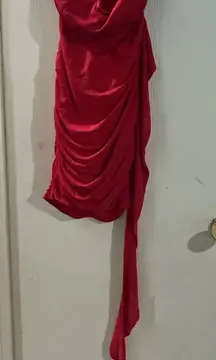 SHEIN Scarlet Draped Mini Dress