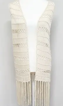 NWT‎ Beach Crochet Fringe Cover Up M/L