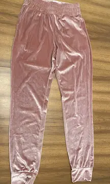 Regina George‎ Cool Mom Y2K Pink Velour Track Pants Pockets Elastic Waist Medium