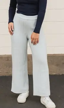 Sage green knit sweater pants