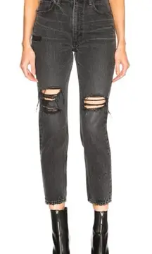 New Moussy Vintage Black Stuart Boy Skinny High Waisted Jeans Size 24‎