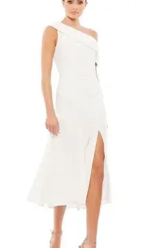 IEENA FOR MAC DUGGAL Ruched Off The Shoulder Midi Dress