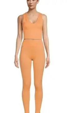 Juniors Seamless Tank Top and Leggings Set 2-Piece Peach Jelly