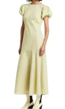 SIR. The label Mason Panelled Yellow Puff Sleeve Midi Dress