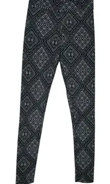 Bethany Mota Women's Leggings Gray Black Geometric Print Skinny Leg Size‎ Small