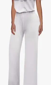 Women Romper Jumpsuit Medium High Waist Wide‎ Leg Formal Elegant Ruffle Stretch