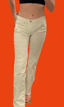 Vintage y2k Loft low rise white corduroy original bootcut jeans 🤍