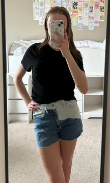 Hollister 0 ultra high-rise mom jean shorts