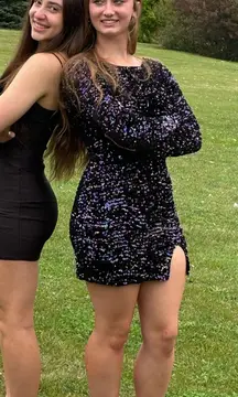 Long sleeve homecoming dress