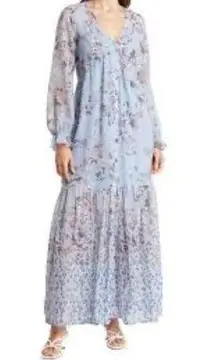 NWT Love Stitch Floral Print Maxi Dress Size Medium