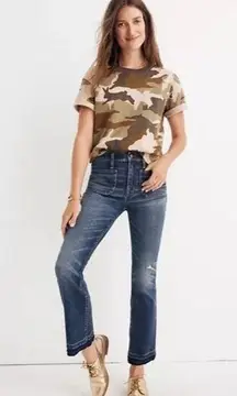 Madewell Cali Demi Bootcut Patch Pocket Cropped Jeans 25