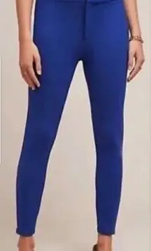 Anthropologie Essential Slim Knit Pants Trousers Cobalt Royal Blue Size 10