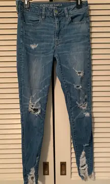 American Eagle Super Stretch Ripped Jeans