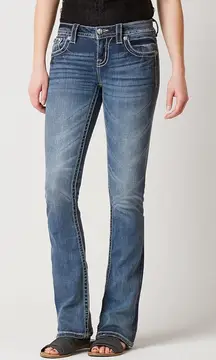 Miss Me Signature Boot Stretch Embellished Pocket Denim Jeans size‎ 28 NWT