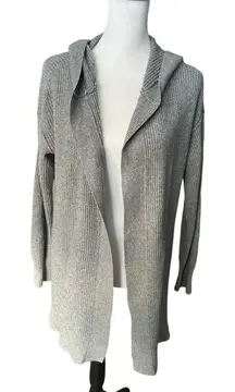 Offline Aerie Medium Hooded Cardigan Gray Medium