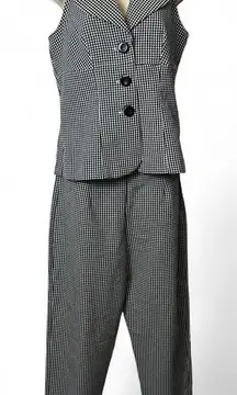 Vintage 80's Gingham Halter Pant‎ Set