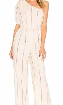 NEW Tularosa Bobbi jumpsuit rose pink‎ stripe women’s size large