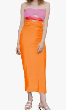 Amazon Strapless Cut Out Maxi Dress