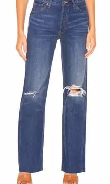 RE/DONE‎ Originals 90s High Rise Loose in Destroyed Broken Blue Jeans Size 26