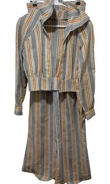 VTG Striped Two Piece Set Long Sleeve High Waist Pants‎ Handmade Set