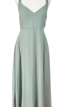 Birdy Grey DEVIN CONVERTIBLE DRESS Women M CHIFFON SAGE BRIDEMAID WEDDING