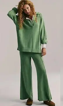 NEW Free People Drea Sweater Set 2-Piece Mint Green Oversized XL Elevated Basic