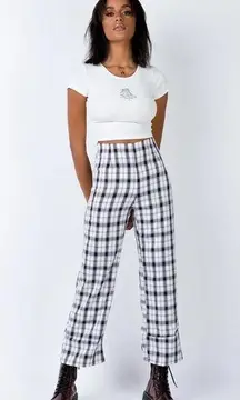 Princess Polly wide leg plaid pant