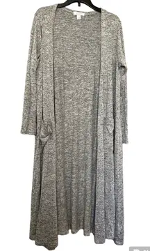 Lularoe Sarah long cardigan heathered gray‎ size S