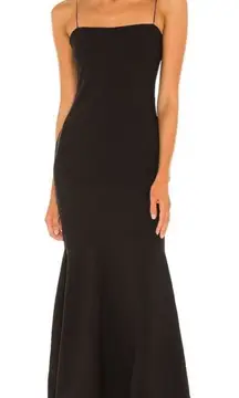 LIKELY Aurora Black Maxi Mermaid Flute Maxi Gown Dress Size 4