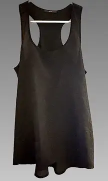 *NWOT* Sopranos Black Chiffon Tank Med