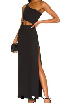 NWT Revolve Susana Monaco One Shoulder
Cutout Maxi Dress w Leg Slit Sz Large‎