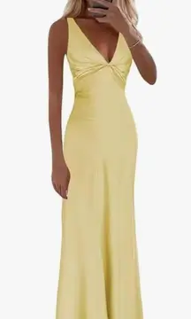 zara gold satin dress Satin Dress Golden Dress Zara Zara Lingerie Style Gold Satin Slip Dress  Button Side Large L