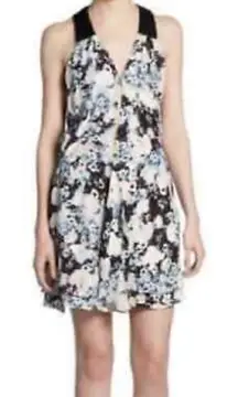 Parker Silk Floral Sleeveless Mini Wrap Dress S