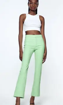 NWT  lime green MINI FLARE TROUSERS. Size Medium