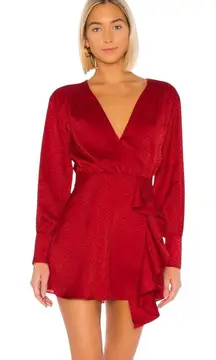 Tularosa x Revolve - Caleb Red Long Sleeve Mini Dress Sz M