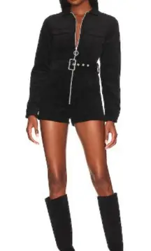 Superdown Charlotte Cord Romper‎ Black size Small