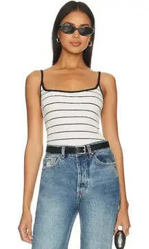 WeWoreWhat Black and White Striped Tank Top