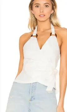 Tularosa Blair Halter Top in White XXS