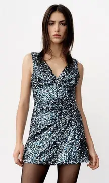 NWT-  SHORT SEQUIN JUMPSUIT