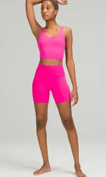 Lululemon Align High-Rise Short 6″ Nulu Hot Pink Size 10 Sonic Pink