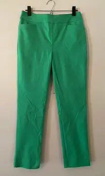NWT Chico's Grassy Green Basic Slit Brigitte Slim Ankle Pants Women's size 0 / 4