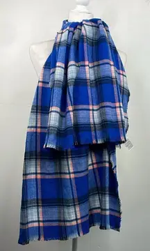 Gap Plaid Blanket Scarf Blue very soft