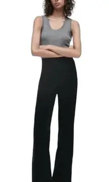 ZARA  Black Velvet Flare Trouser Pants size Small NWT