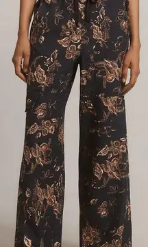 Anthropologie Pilcro Beach Cargo Linen Pants Womens Size L