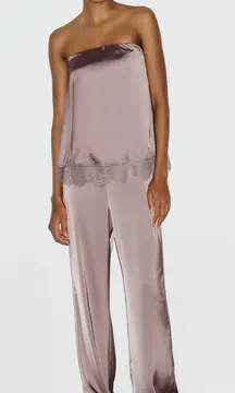 Zara Satin Effect Lace Top