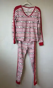 Victoria Secret Pj Set S Red Long John Long Christmas Pajama Sleep plaid set