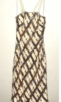 Dress The Population Sequin Bandage Style Multiple Strap Dress size Extra Small