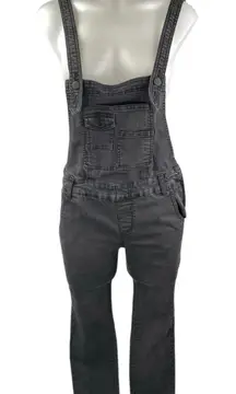 Free People Women's Gray Sleeveless Skinny Denim Dungarees Overalls Jumpsuit 25