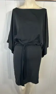 Urban Outfitters Women's Large Dolman Sleeve Little Black Dress Sash Belt Waist